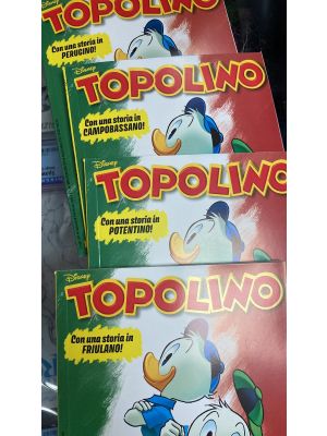 TOPOLINO 3686 VARIANT SET COMPLETO 4 DIALETTI 